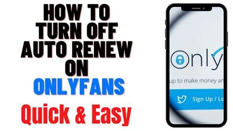 onlyfans how to turn off auto renew|Turn Off Auto Renew on OnlyFans 